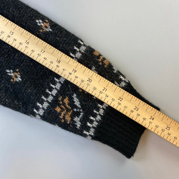 Saltwater Luxe Sweater Medium Puffed Sleeve Fair Isle Trim Soft Girl Academia - Picture 9 of 16